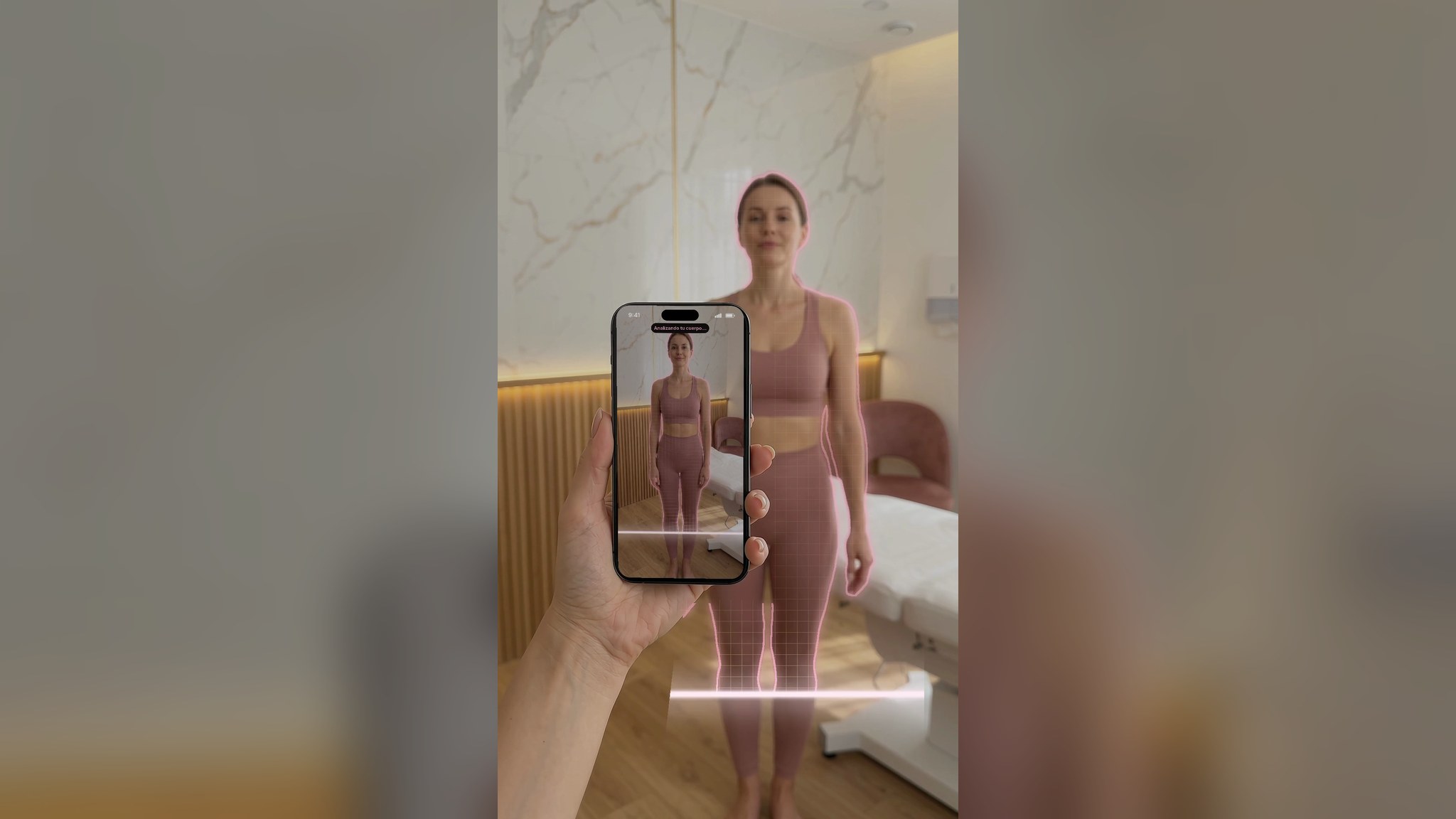 Escaneo de composición corporal con el celular en FitForMe